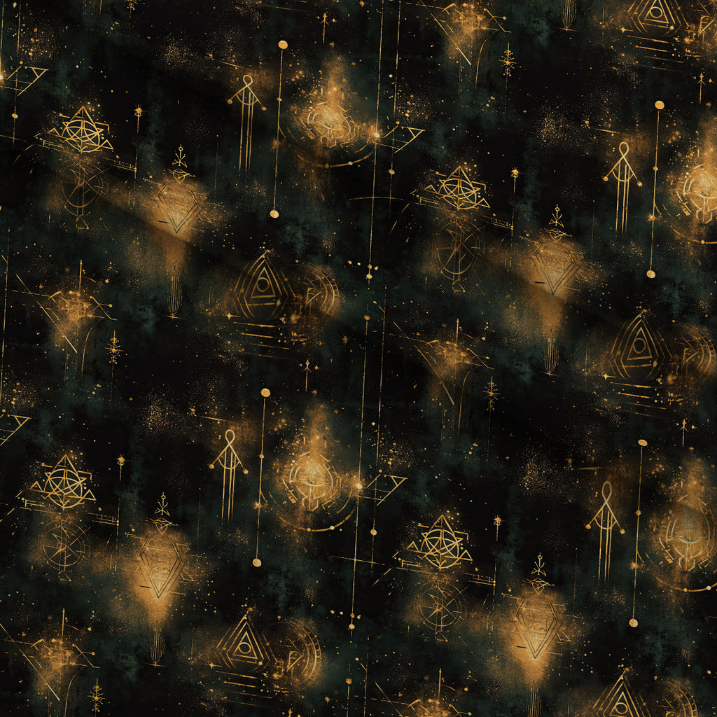Gilded Midnight Garden Pattern 64 Minky Fabric — plush minky folded close-up preview (mv-minky-v1:lying)