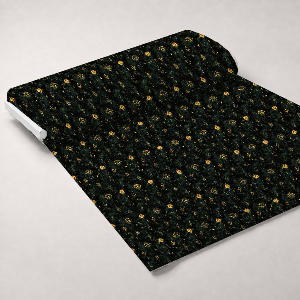Gilded Midnight Garden Pattern 66 Minky Fabric — plush minky unrolled bolt preview (mv-minky-v1:bolt)