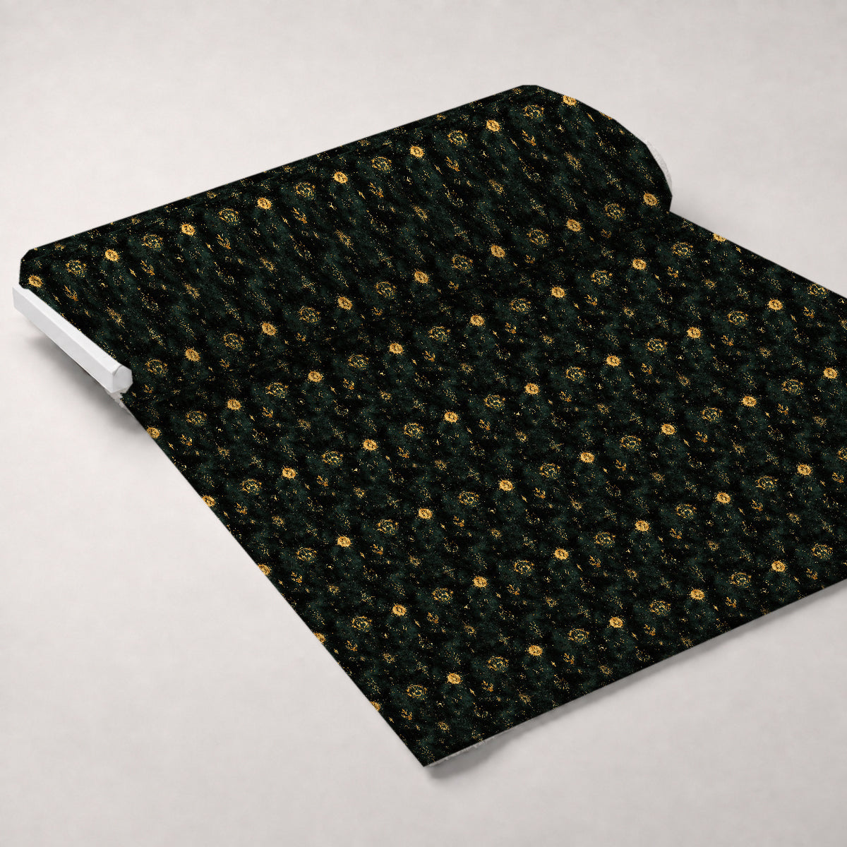 Gilded Midnight Garden Pattern 66 Minky Fabric — plush minky unrolled bolt preview (mv-minky-v1:bolt)