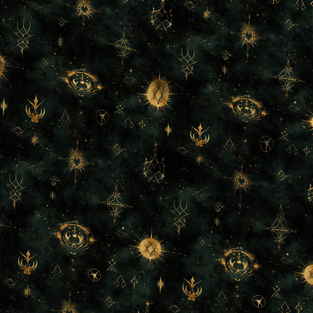 Gilded Midnight Garden Pattern 66 Minky Fabric — plush minky folded close-up preview (mv-minky-v1:lying)