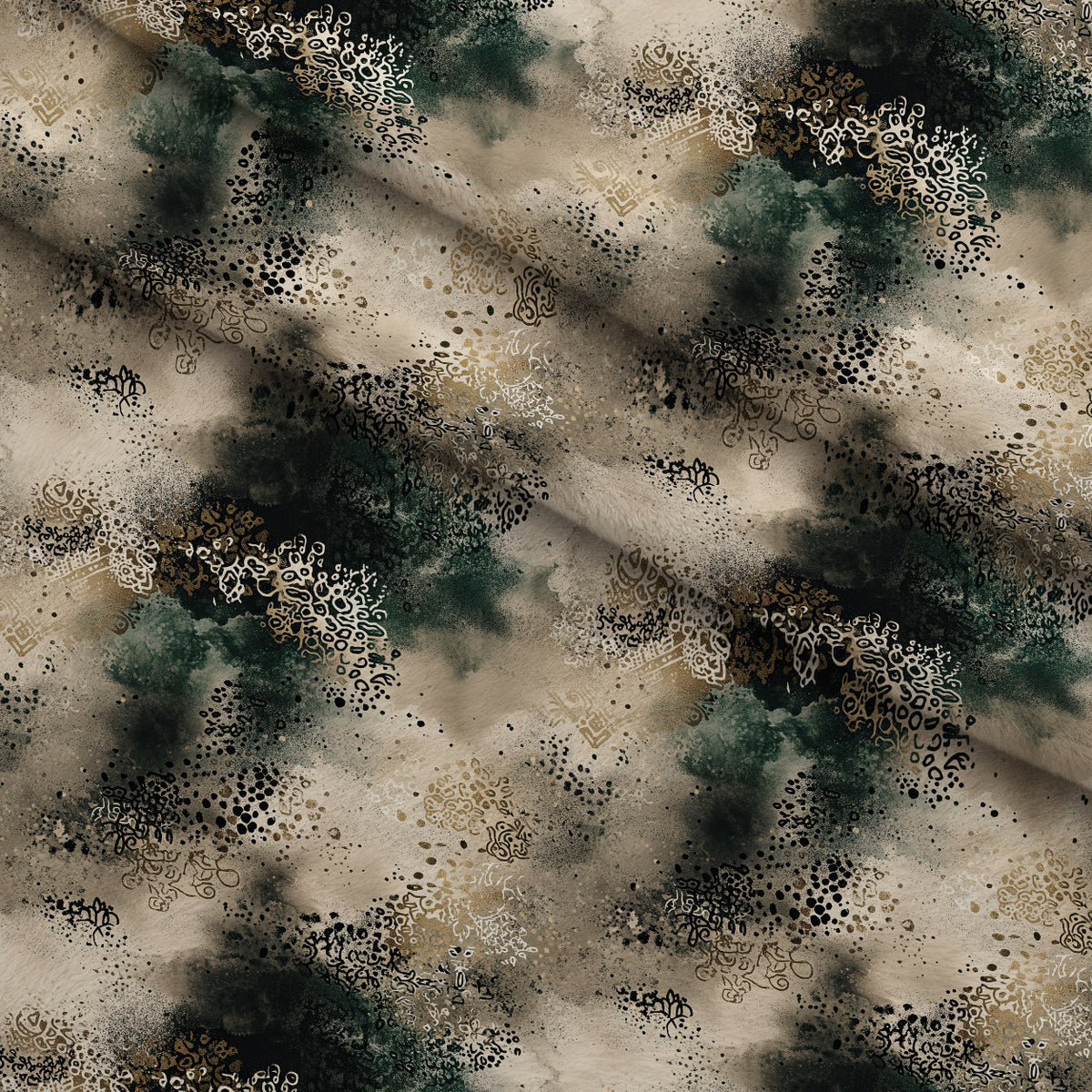 Gilded Midnight Garden Pattern 71 Minky Fabric — plush minky folded close-up preview (mv-minky-v1:lying)