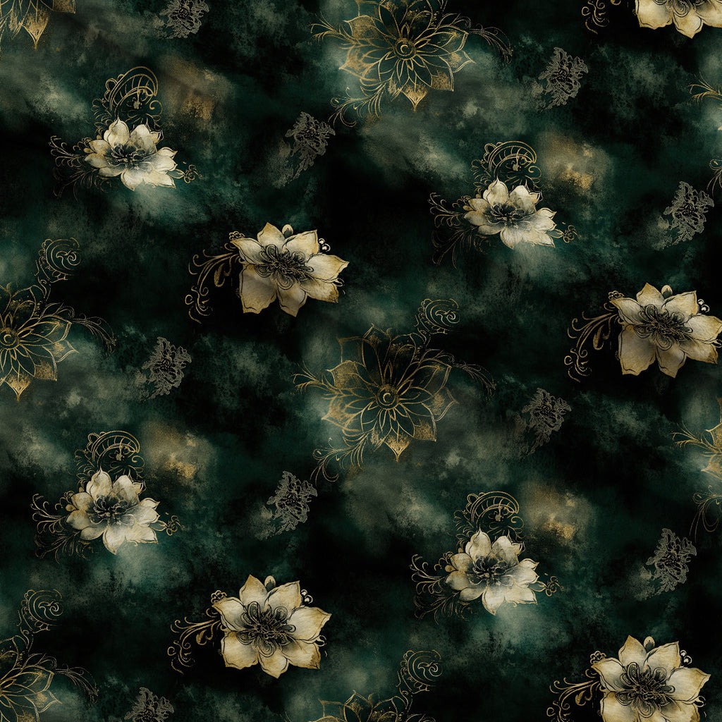 Gilded Midnight Garden Pattern 76 Minky Fabric — plush minky folded close-up preview (mv-minky-v1:lying)