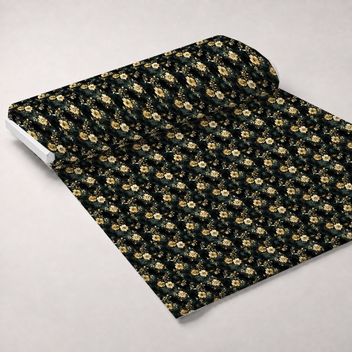 Gilded Midnight Garden Pattern 77 Minky Fabric — plush minky unrolled bolt preview (mv-minky-v1:bolt)