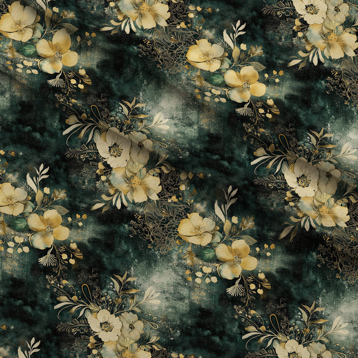 Gilded Midnight Garden Pattern 78 Minky Fabric — plush minky folded close-up preview (mv-minky-v1:lying)