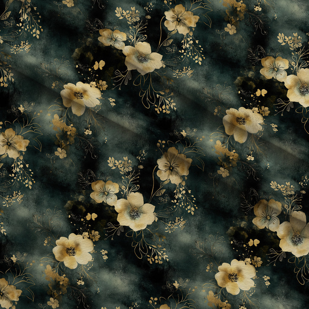 Gilded Midnight Garden Pattern 79 Minky Fabric — plush minky folded close-up preview (mv-minky-v1:lying)