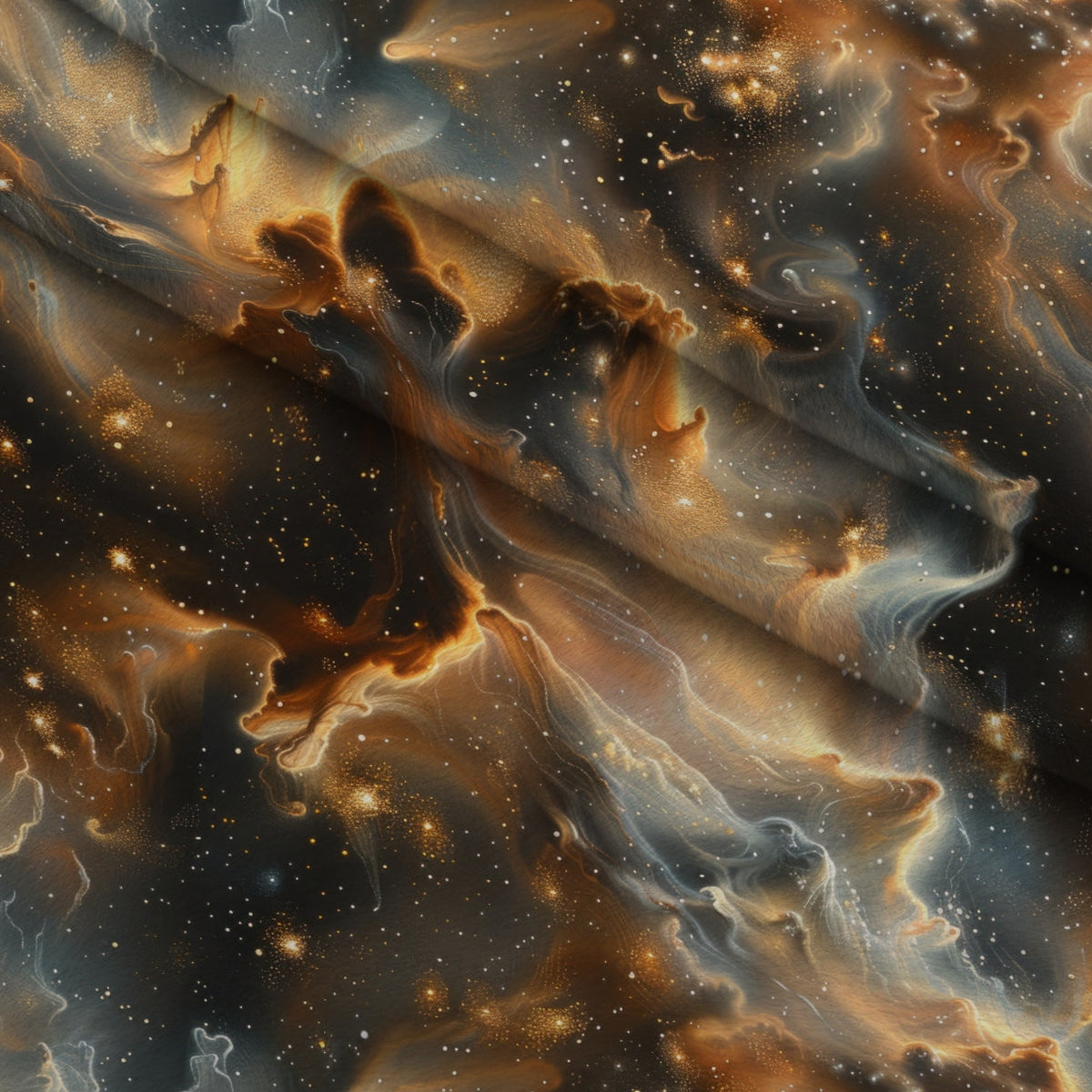 Gilded Nebula Pattern 1 Minky Fabric — plush minky folded close-up preview (mv-minky-v1:lying)
