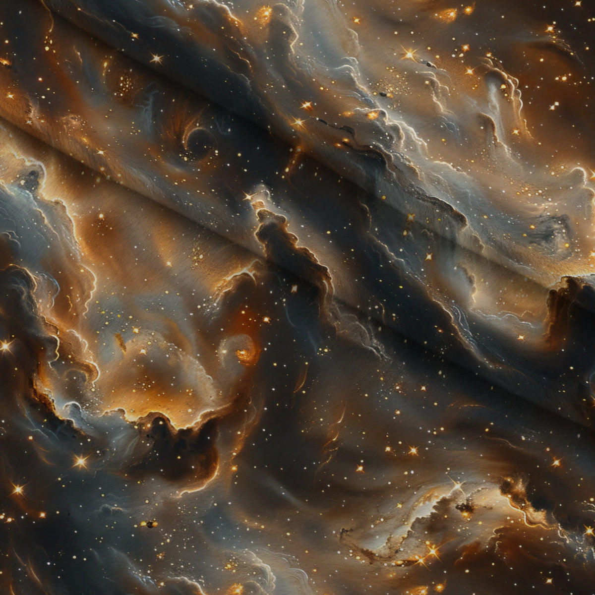 Gilded Nebula Pattern 4 Minky Fabric — plush minky folded close-up preview (mv-minky-v1:lying)
