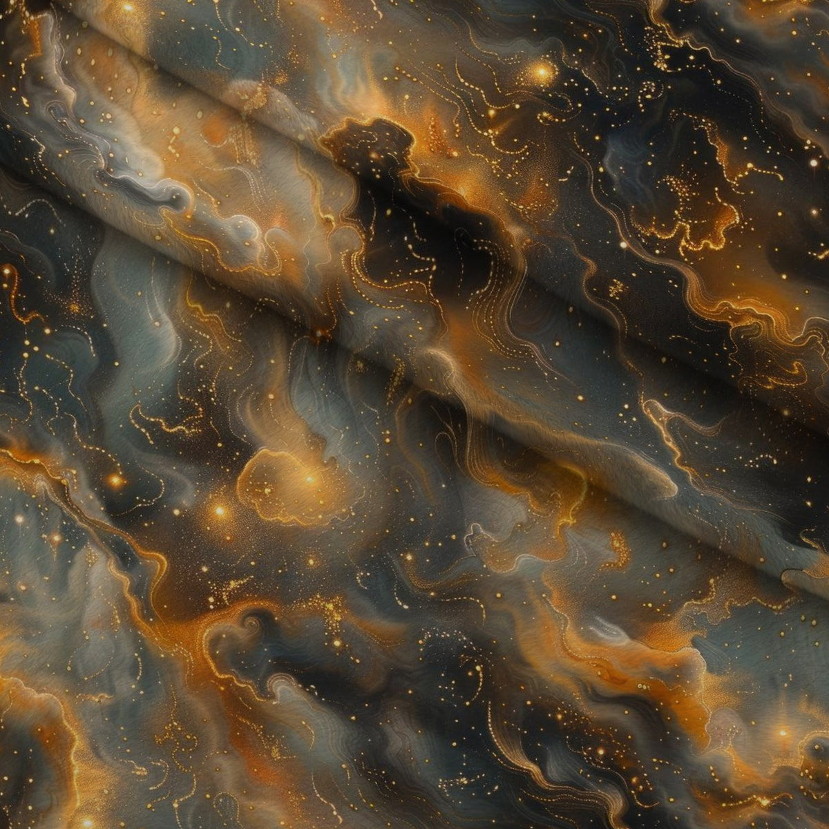 Gilded Nebula Pattern 8 Minky Fabric — plush minky folded close-up preview (mv-minky-v1:lying)