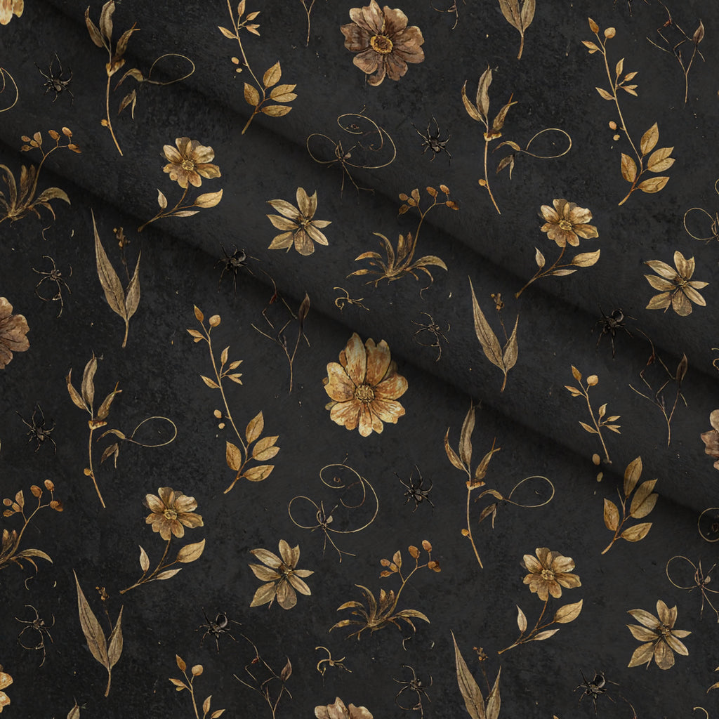 Gilded Night Garden Pattern 10 Minky Fabric — plush minky folded close-up preview (mv-minky-v1:lying)