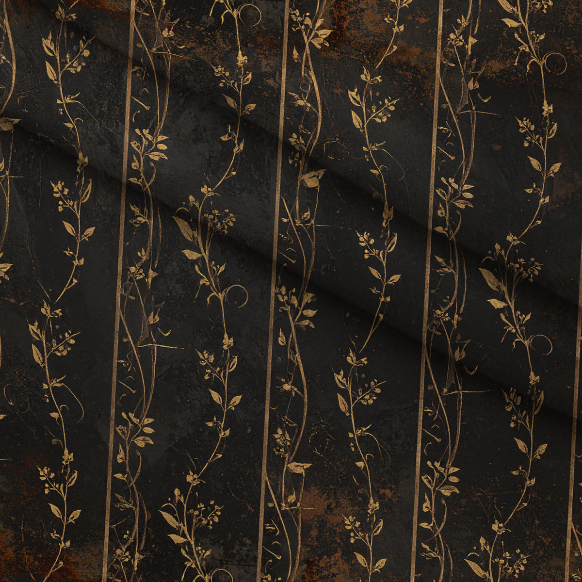 Gilded Night Garden Pattern 12 Minky Fabric — plush minky folded close-up preview (mv-minky-v1:lying)