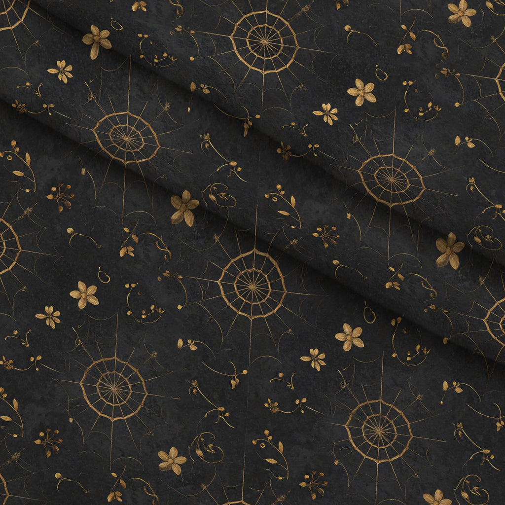 Gilded Night Garden Pattern 15 Minky Fabric — plush minky folded close-up preview (mv-minky-v1:lying)