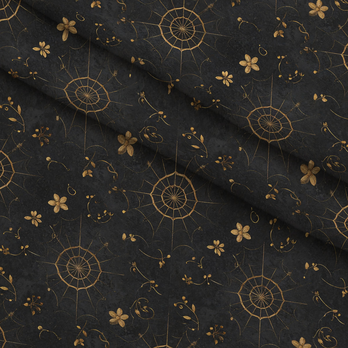 Gilded Night Garden Pattern 15 Minky Fabric — plush minky folded close-up preview (mv-minky-v1:lying)