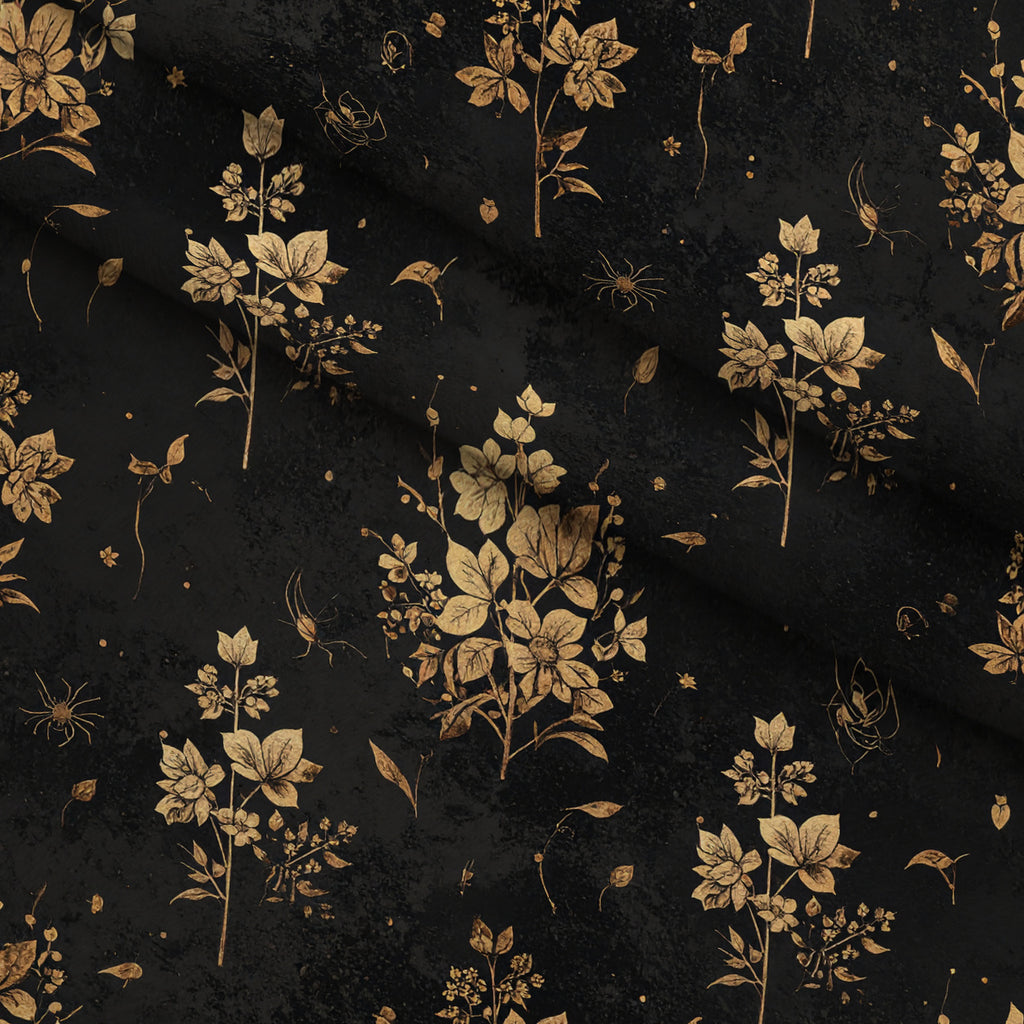 Gilded Night Garden Pattern 16 Minky Fabric — plush minky folded close-up preview (mv-minky-v1:lying)