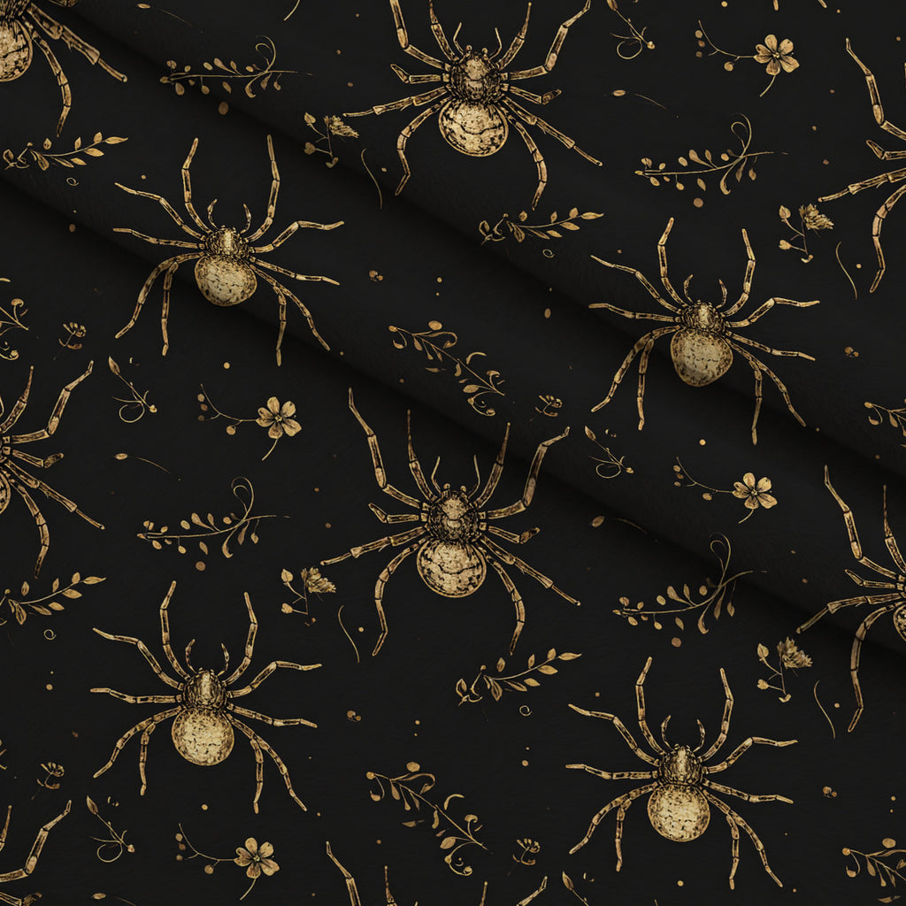 Gilded Night Garden Pattern 17 Minky Fabric — plush minky folded close-up preview (mv-minky-v1:lying)