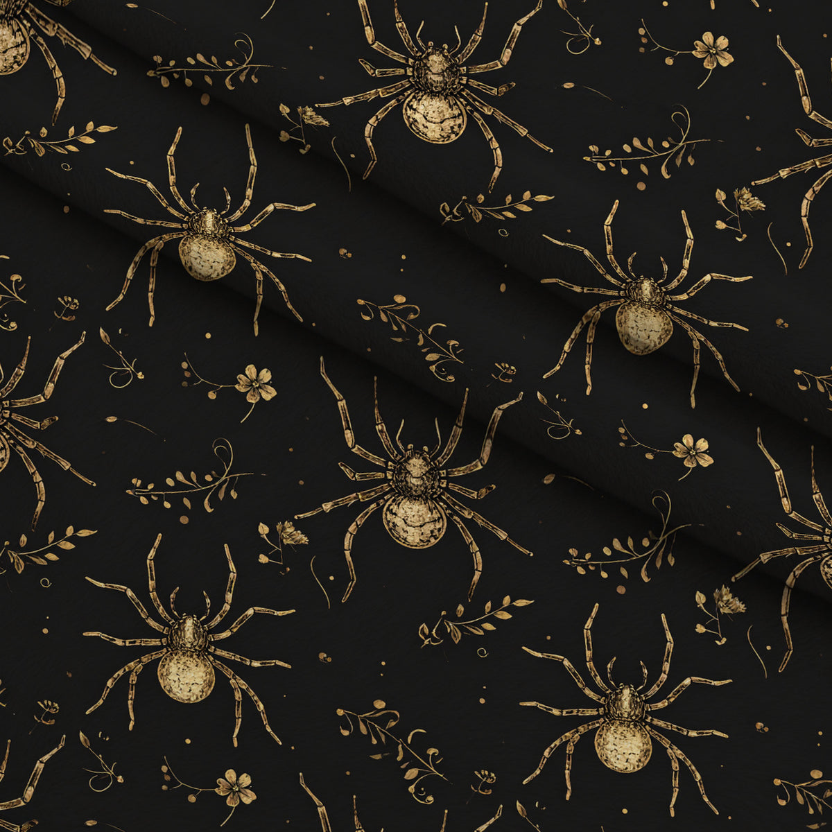 Gilded Night Garden Pattern 17 Minky Fabric — plush minky folded close-up preview (mv-minky-v1:lying)