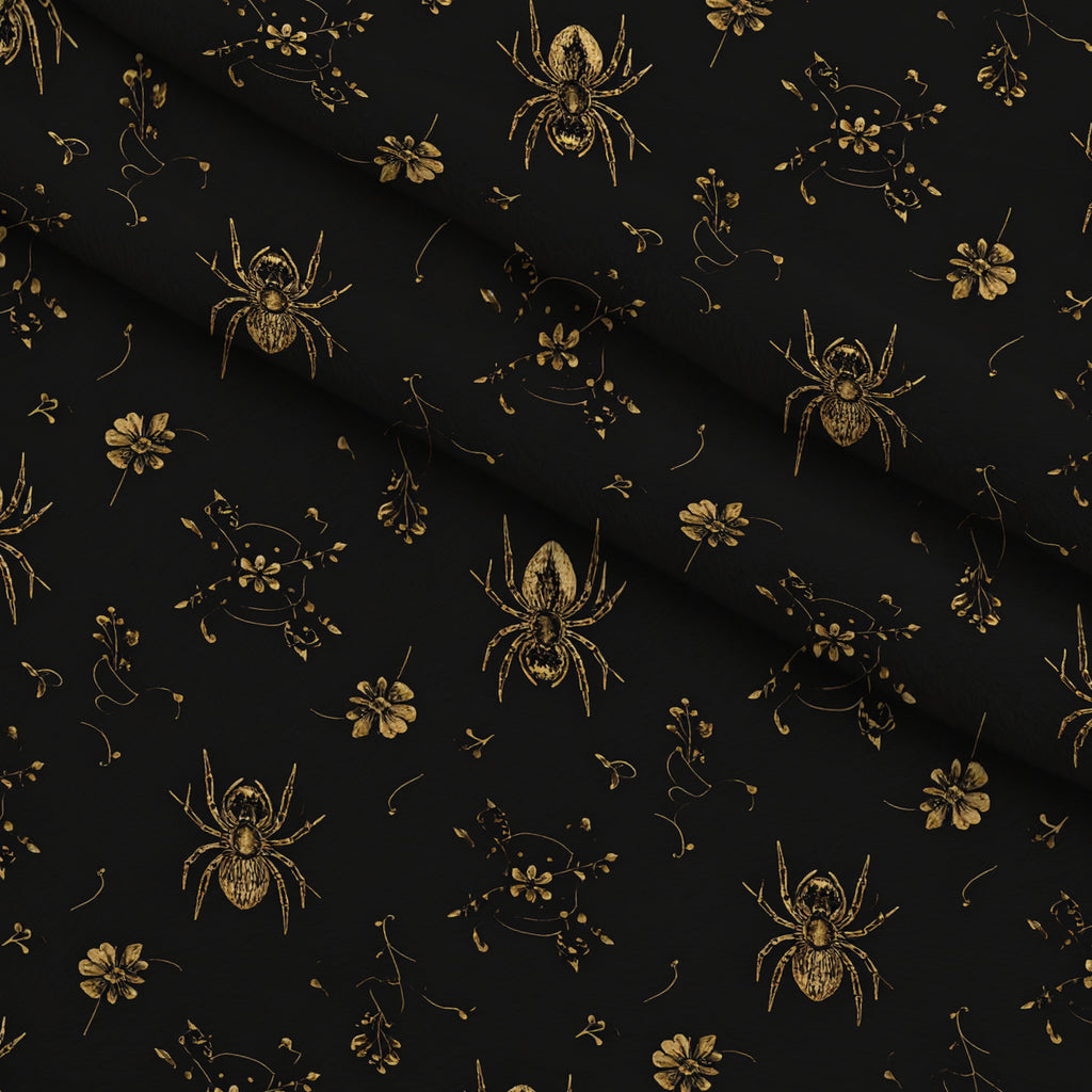 Gilded Night Garden Pattern 18 Minky Fabric — plush minky folded close-up preview (mv-minky-v1:lying)