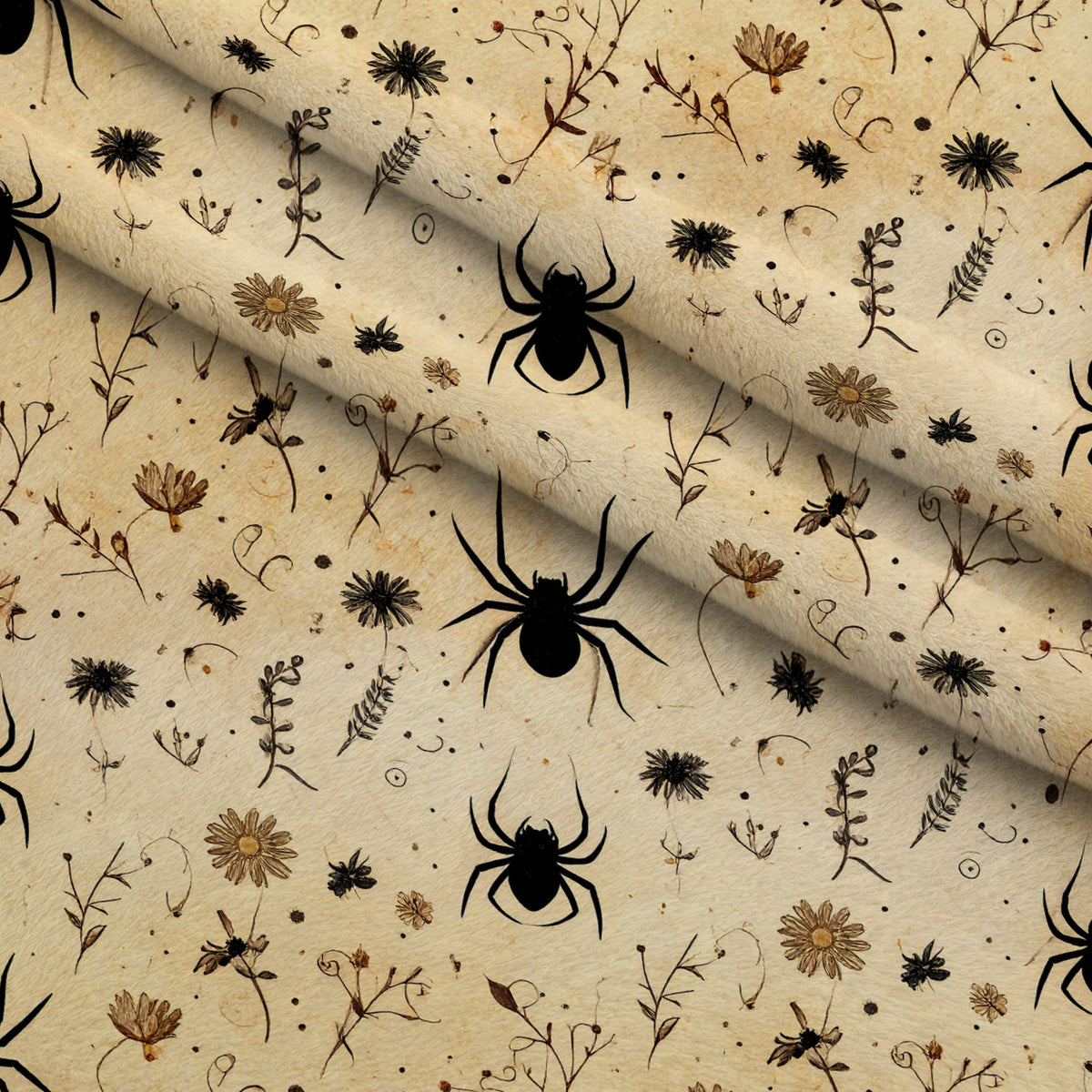 Gilded Night Garden Pattern 20 Minky Fabric — plush minky folded close-up preview (mv-minky-v1:lying)