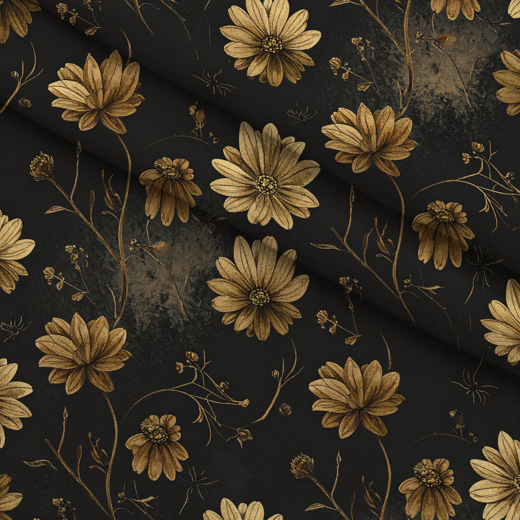 Gilded Night Garden Pattern 3 Minky Fabric — plush minky folded close-up preview (mv-minky-v1:lying)