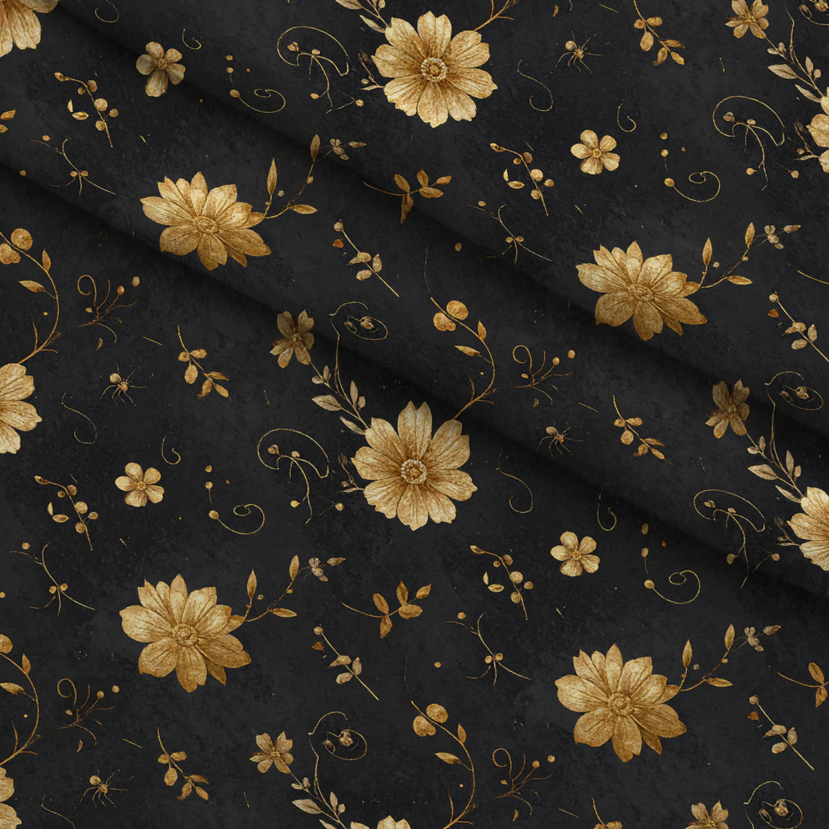 Gilded Night Garden Pattern 9 Minky Fabric — plush minky folded close-up preview (mv-minky-v1:lying)
