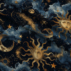 Gilded Night Sky Pattern 2 Minky Fabric — plush minky folded close-up preview (mv-minky-v1:lying)