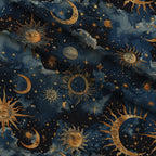 Gilded Night Sky Pattern 4 Minky Fabric — plush minky folded close-up preview (mv-minky-v1:lying)