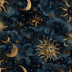 Gilded Night Sky Pattern 5 Minky Fabric — plush minky folded close-up preview (mv-minky-v1:lying)