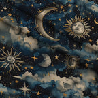 Gilded Night Sky Pattern 7 Minky Fabric — plush minky folded close-up preview (mv-minky-v1:lying)