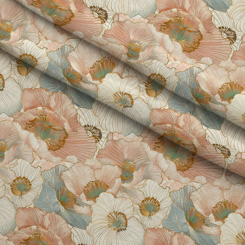 Gilded Peonies Pattern 14 Minky Fabric — plush minky folded close-up preview (mv-minky-v1:lying)
