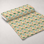 Gilded Peonies Pattern 19 Minky Fabric — plush minky unrolled bolt preview (mv-minky-v1:bolt)