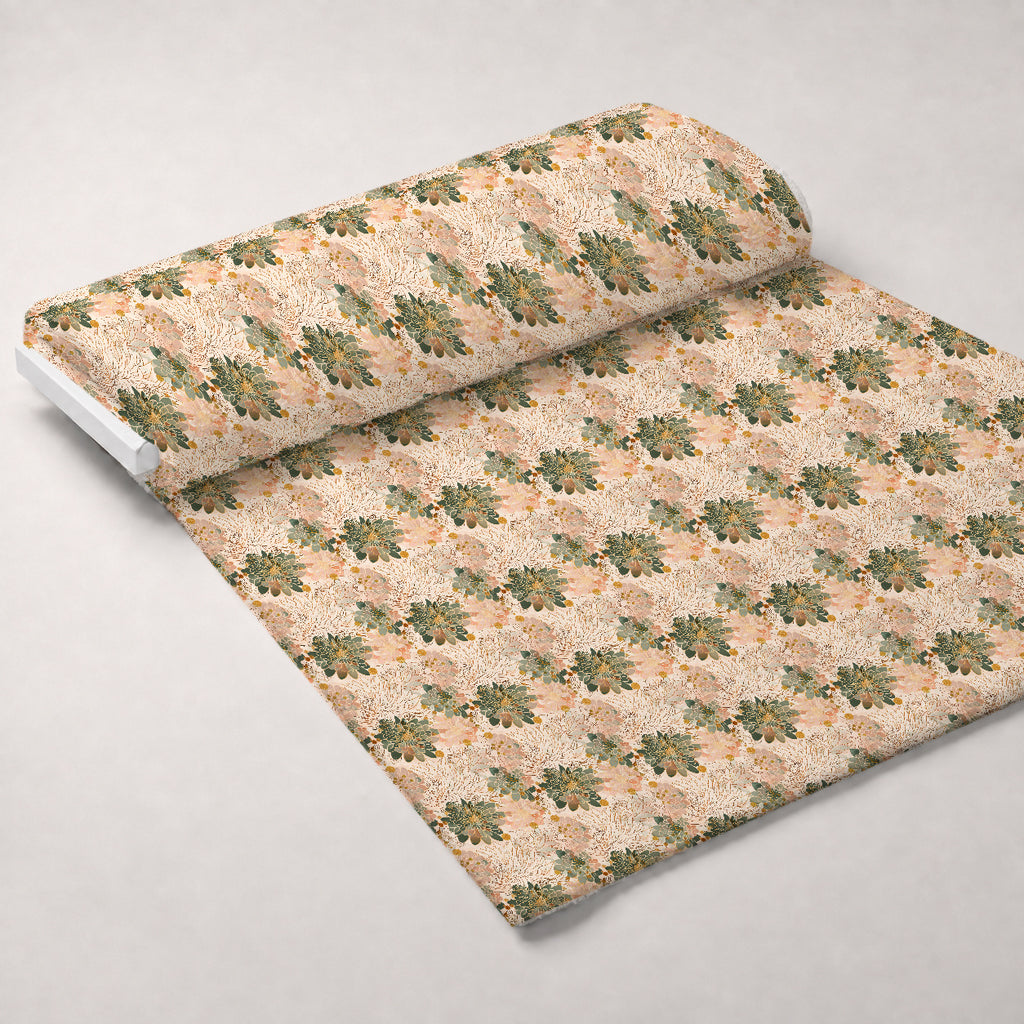 Gilded Peonies Pattern 4 Minky Fabric — plush minky unrolled bolt preview (mv-minky-v1:bolt)