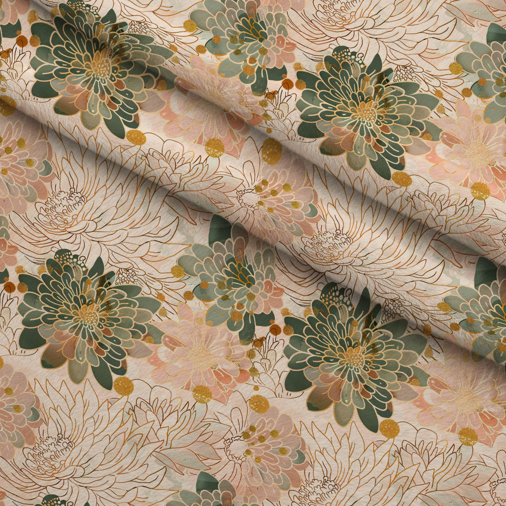 Gilded Peonies Pattern 4 Minky Fabric — plush minky folded close-up preview (mv-minky-v1:lying)