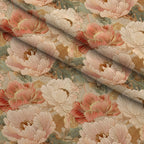 Gilded Peonies Pattern 9 Minky Fabric — plush minky folded close-up preview (mv-minky-v1:lying)