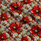 Gilded Poinsettia Reverie Pattern 3 Minky Fabric — plush minky folded close-up preview (mv-minky-v1:lying)