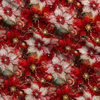 Gilded Poinsettia Reverie Pattern 4 Minky Fabric — plush minky folded close-up preview (mv-minky-v1:lying)