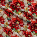 Gilded Poinsettia Reverie Pattern 6 Minky Fabric — plush minky folded close-up preview (mv-minky-v1:lying)