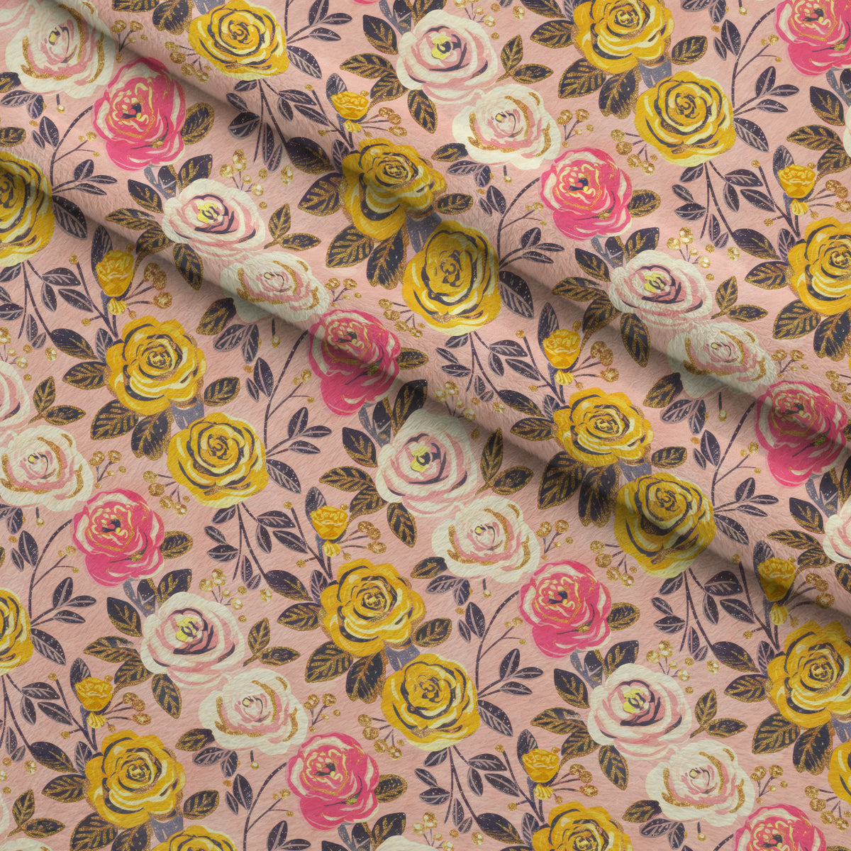 Gilded Rose Parade Pattern 12 Minky Fabric — plush minky folded close-up preview (mv-minky-v1:lying)