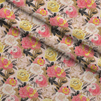 Gilded Rose Parade Pattern 7 Minky Fabric — plush minky folded close-up preview (mv-minky-v1:lying)