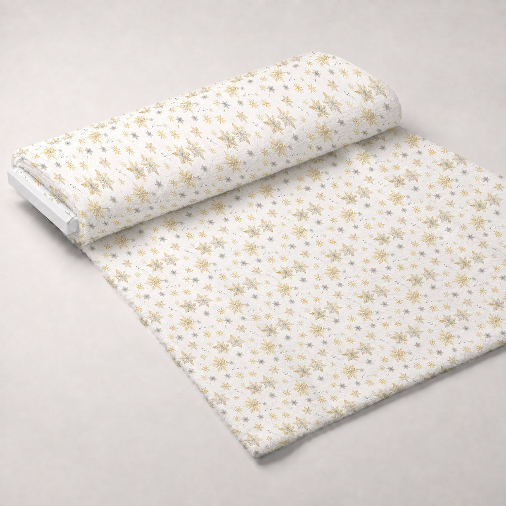 Gilded Snowfall Pattern 2 Minky Fabric — plush minky unrolled bolt preview (mv-minky-v1:bolt)