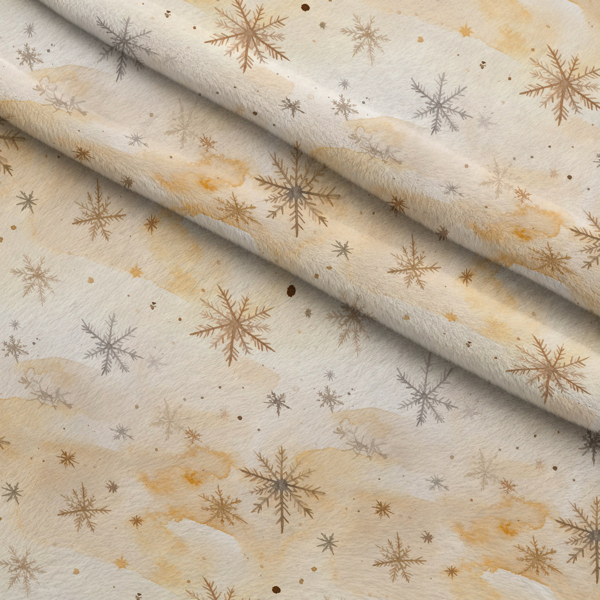 Gilded Snowfall Pattern 24 Minky Fabric — plush minky folded close-up preview (mv-minky-v1:lying)