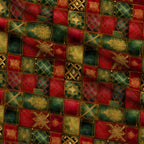 Gilded Tartan Blooms Pattern 11 Minky Fabric — plush minky folded close-up preview (mv-minky-v1:lying)
