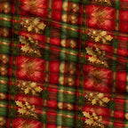 Gilded Tartan Blooms Pattern 14 Minky Fabric — plush minky folded close-up preview (mv-minky-v1:lying)