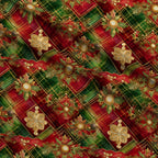 Gilded Tartan Blooms Pattern 17 Minky Fabric — plush minky folded close-up preview (mv-minky-v1:lying)