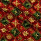 Gilded Tartan Blooms Pattern 5 Minky Fabric — plush minky folded close-up preview (mv-minky-v1:lying)