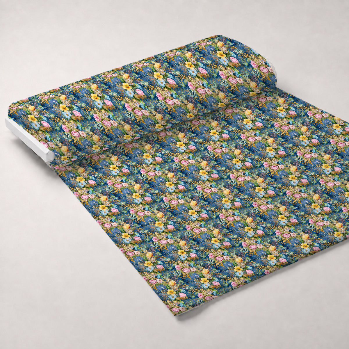 Gilded Twilight Blooms Pattern 1 Minky Fabric — plush minky unrolled bolt preview (mv-minky-v1:bolt)