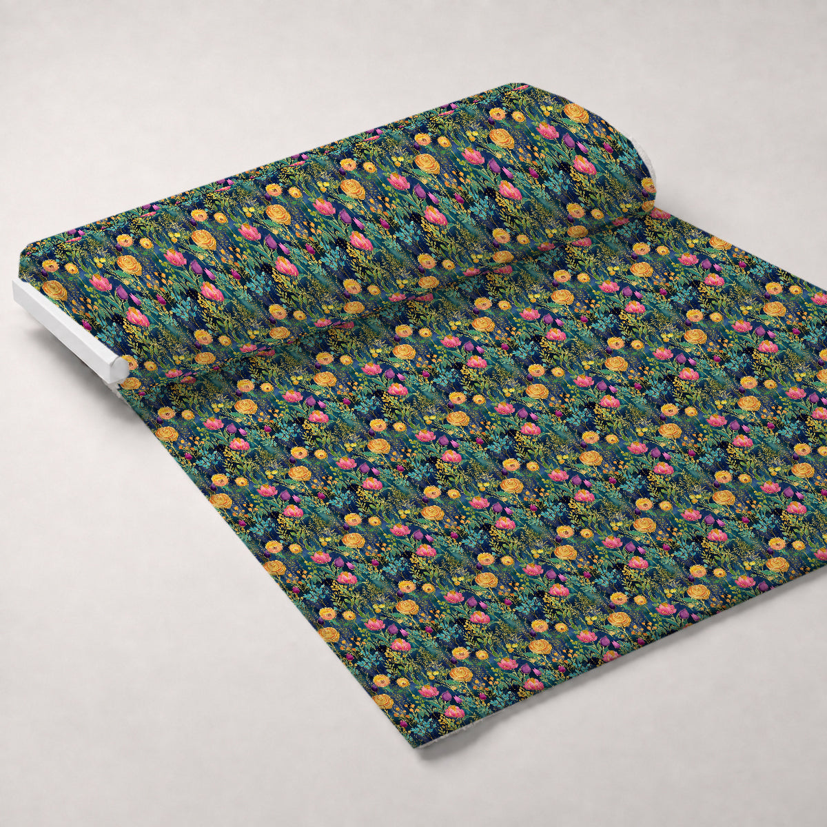 Gilded Twilight Blooms Pattern 20 Minky Fabric — plush minky unrolled bolt preview (mv-minky-v1:bolt)