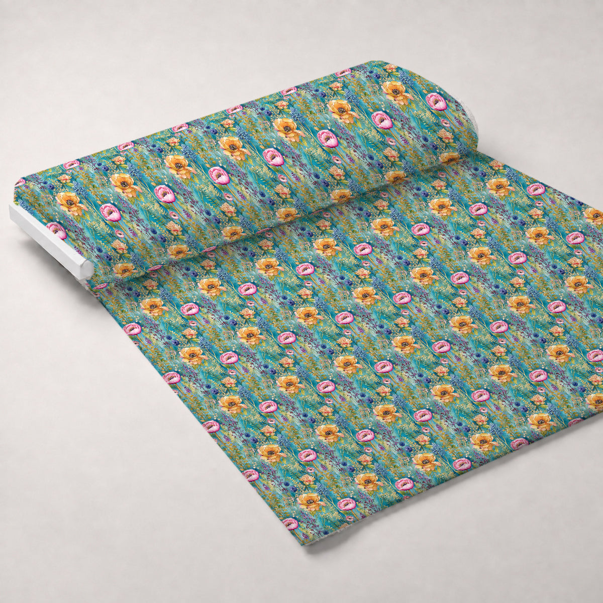 Gilded Twilight Blooms Pattern 5 Minky Fabric — plush minky unrolled bolt preview (mv-minky-v1:bolt)