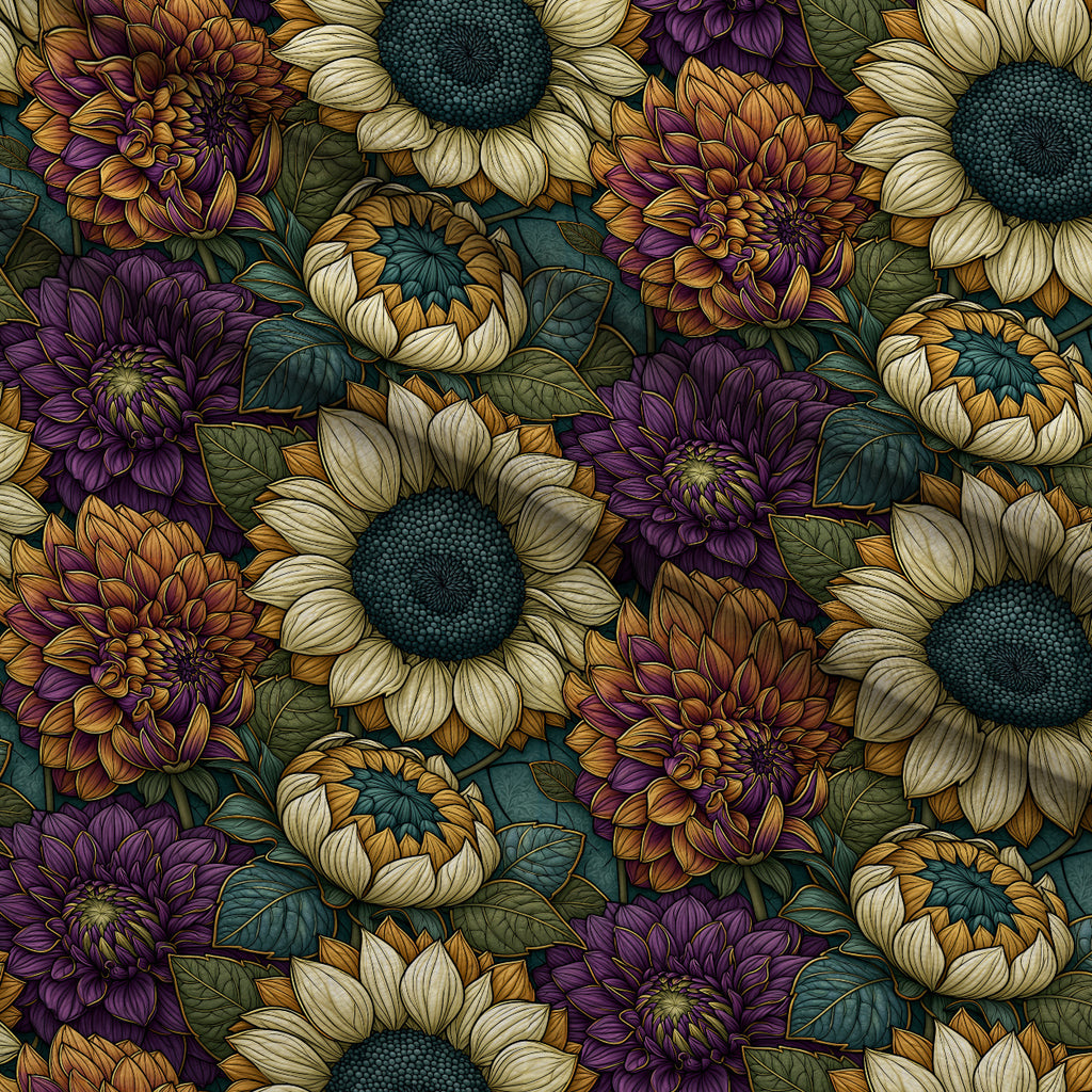 Gilded Twilight Garden Pattern 4 Minky Fabric — plush minky folded close-up preview (mv-minky-v1:lying)