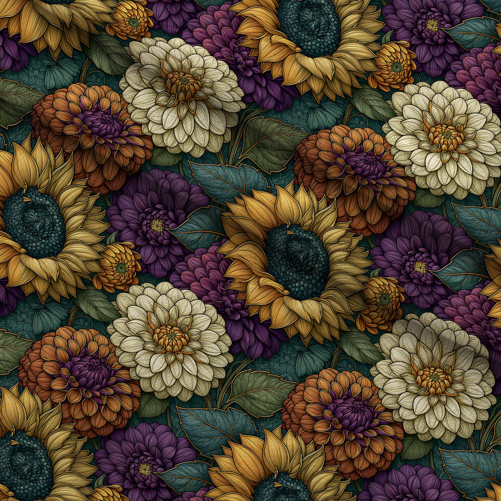 Gilded Twilight Garden Pattern 6 Minky Fabric — plush minky folded close-up preview (mv-minky-v1:lying)