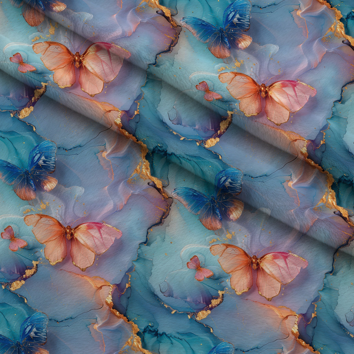 Gilded Wings Pattern 3 Minky Fabric — plush minky folded close-up preview (mv-minky-v1:lying)