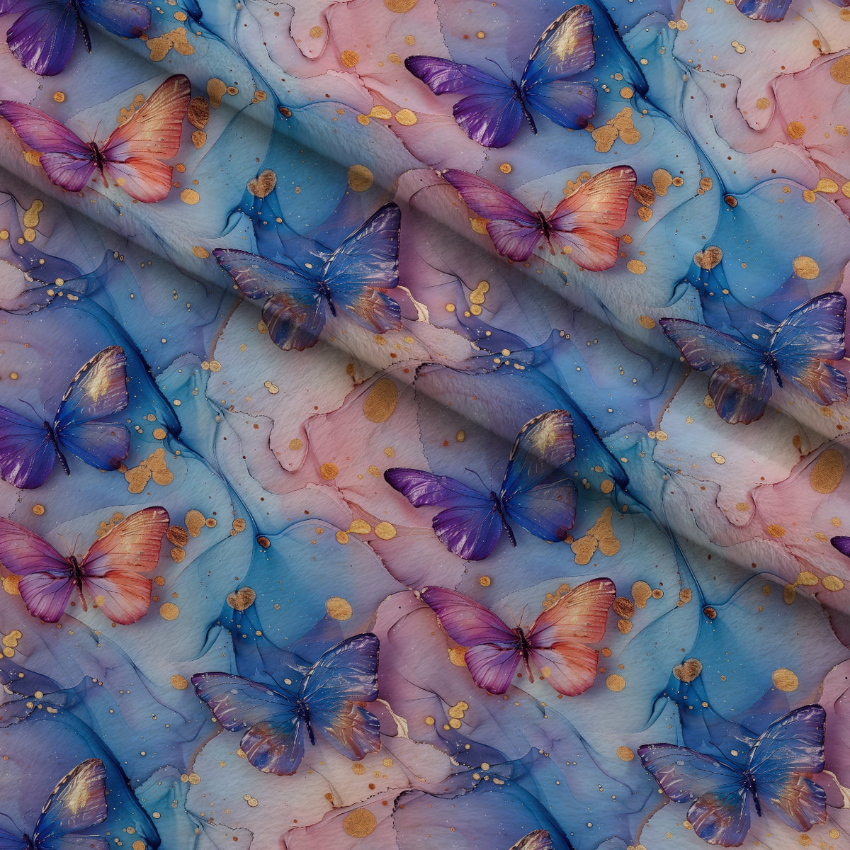 Gilded Wings Pattern 4 Minky Fabric — plush minky folded close-up preview (mv-minky-v1:lying)